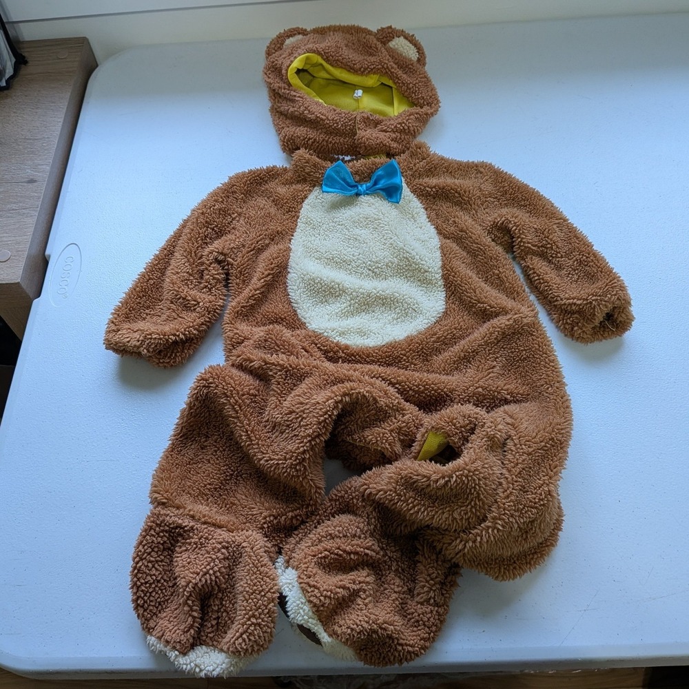 Rubies Teddy Bear Costume 6-12 Months Brown Plush Sherpa Halloween Infant Cute